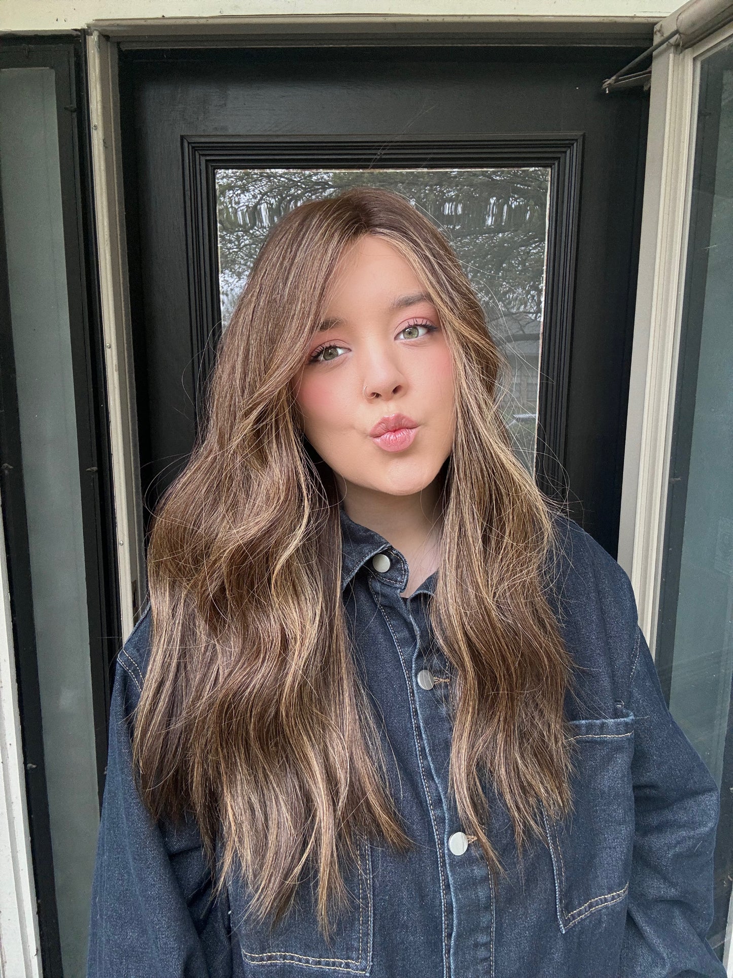meg flow lace top wig s/m