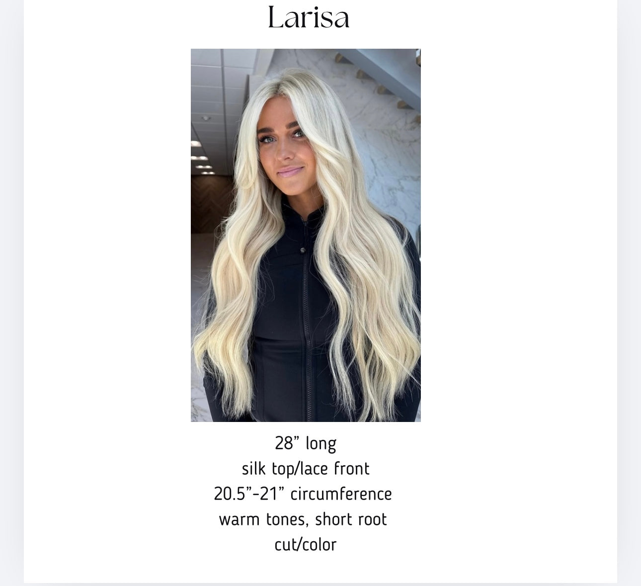 Larisa W. - (s) 28” silk top lace front