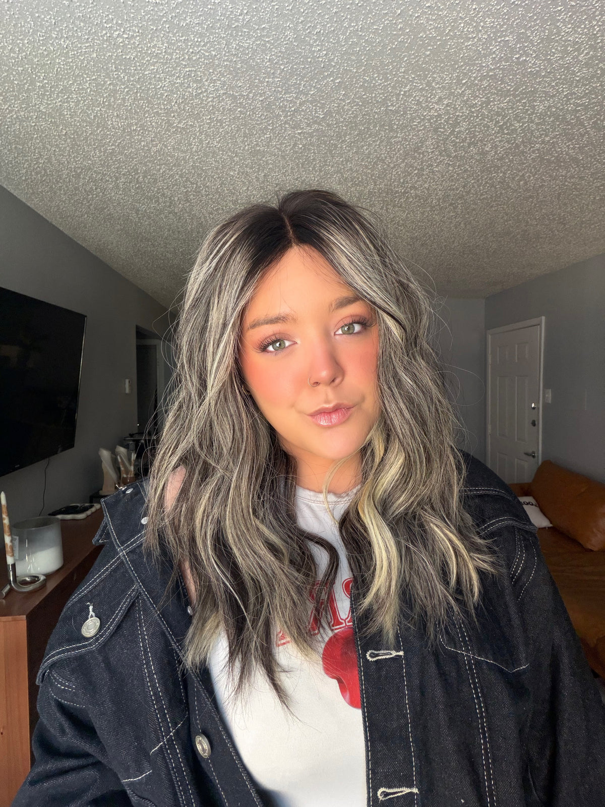 ava flow lace top wig m