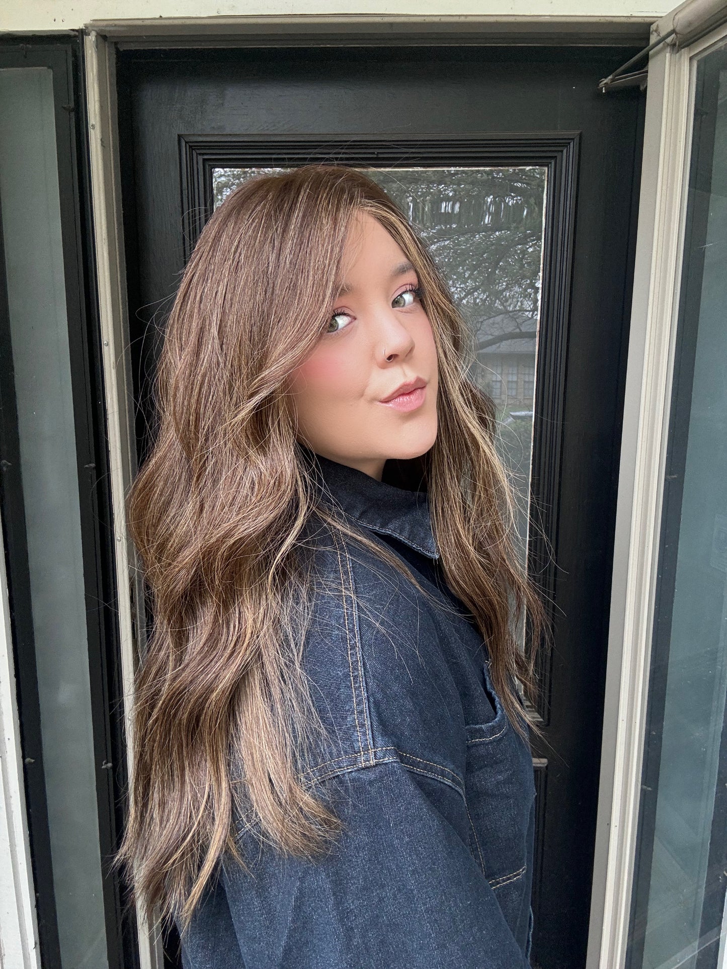 meg flow lace top wig s/m